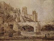 Thomas, Die Kathedrale von Durham und die Brucke, vom Flub Wear aus gesehen
